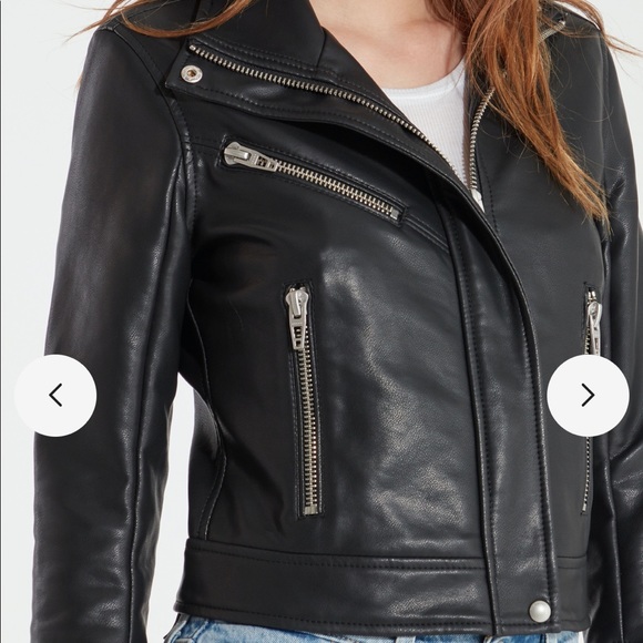 NWT BLANKNYC Faux Leather Moto Jacket, Black - Picture 2 of 12